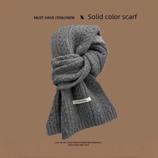 Warm to the core ~ Wool twist knitted scarf