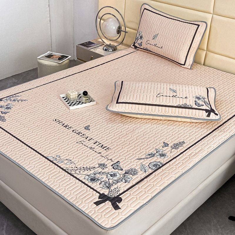 夏天乳胶凉席三件套床单冰丝席学生夏季可水洗机洗床垫空调软席子,淘宝优惠券,粉丝福利购,淘宝优惠卷