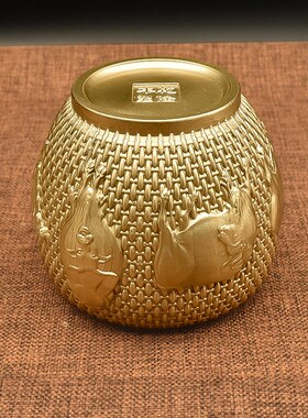 茶叶罐黄铜五牛加厚工艺品装饰品开业送礼创意礼品办公室摆件