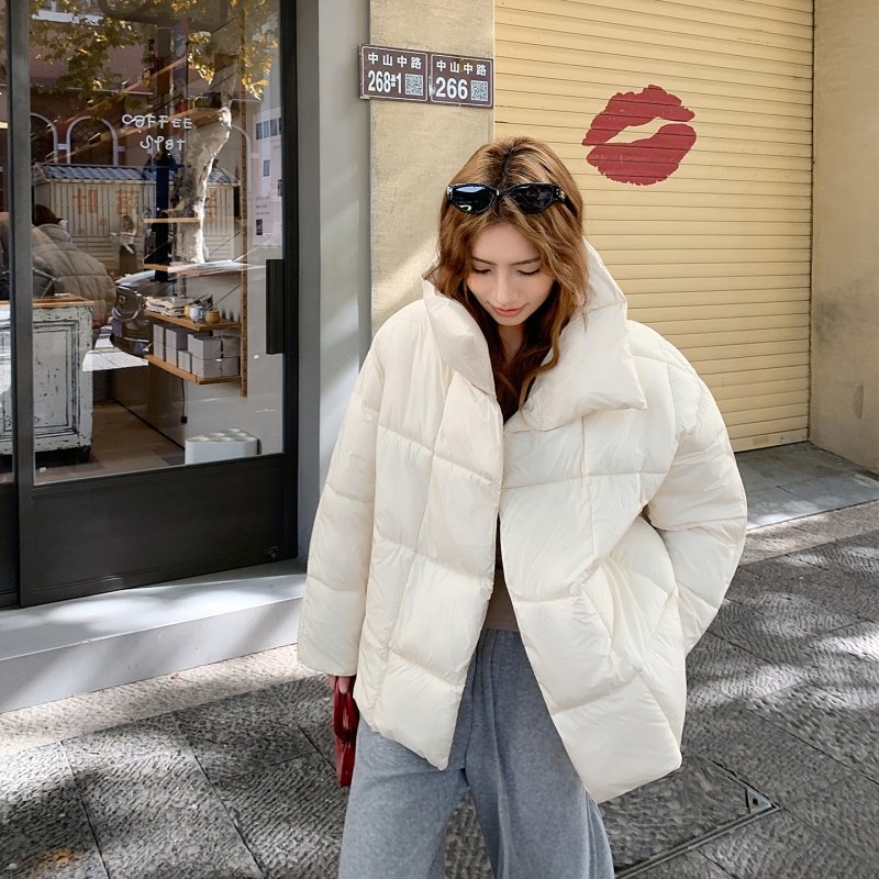 2025年冬季新款立领棉服女短款时尚宽松小个子设计感加厚保暖外套,淘宝优惠券,粉丝福利购,淘宝优惠卷