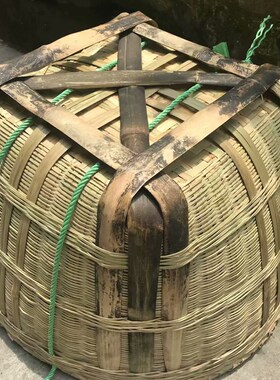 大箩筐手工精细竹编框竹大箩篼收纳大竹筐子竹篓环保超市装饰储物