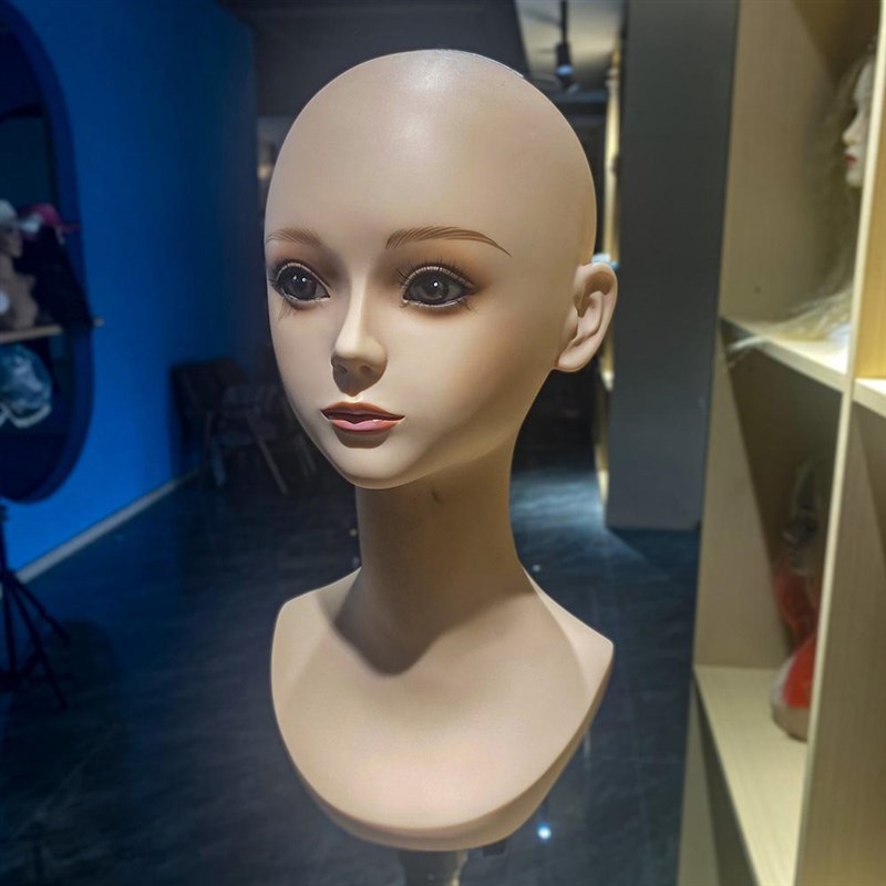 假发头模道具帽子架假人头饰品陈列展示架项链架人太模特头可插针 - 图0