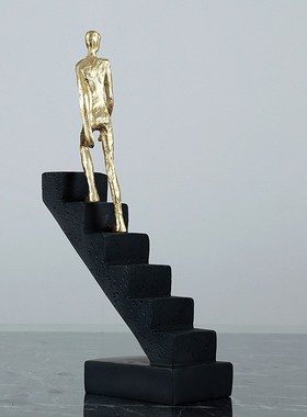 现代简约美欧式家居门厅桌面书柜意境抽象艺术楼梯人物装饰品摆件