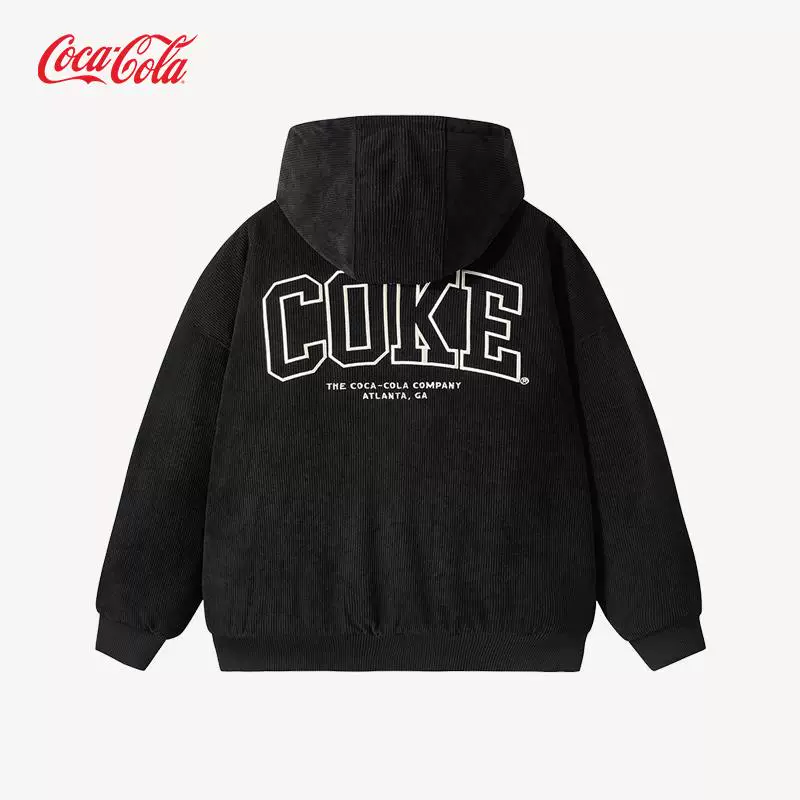 Корпюровая пуховая куртка с капюшоном для мужчин и женщин, Cola, с вышивкой