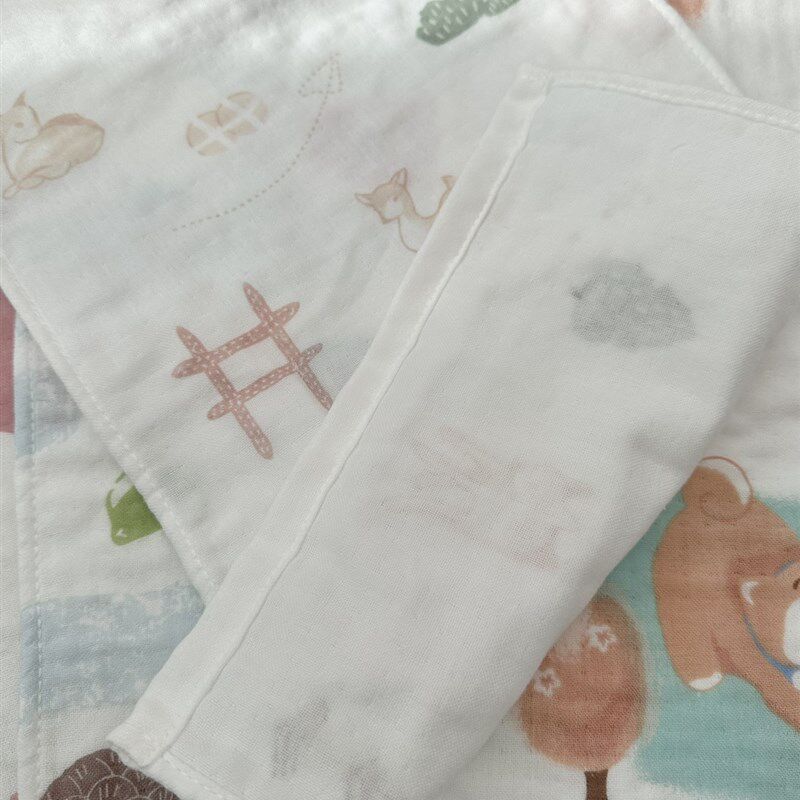 4条装全棉三层纱布婴童毛巾幼儿园方巾新生儿洗脸巾儿童洗澡巾,淘宝优惠券,粉丝福利购,淘宝优惠卷