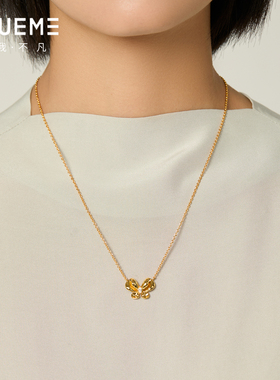 真我不凡S925纯银锆石蝴蝶项链