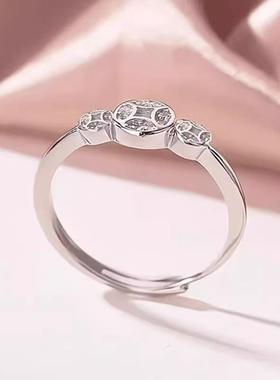 钱途似锦铜钱戒指复古新潮个性高级感开口食指戒日常通勤百搭饰品