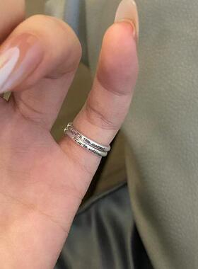 viva la vida!人生万岁字母活在当下英文尾戒小拇指细圈戒指开口