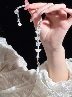 新中式古法烧蓝蝴蝶手链珐