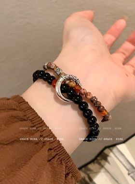 中式美学国风平安扣串珠手