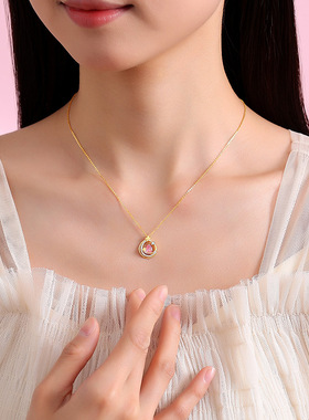 S925纯银心动星月项链女轻奢精致百搭心形闪锆锁骨链潮流生日礼物