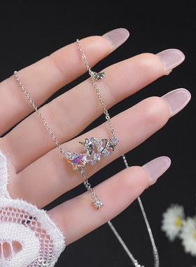 原创S925纯银星梦独角兽项链礼物