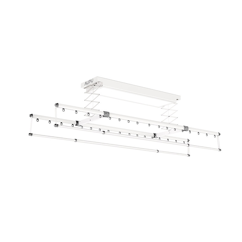 奥普(AUPU)晾衣机全屏照明超薄机身遥控直杆离线语音白色V111S-Z - 图0