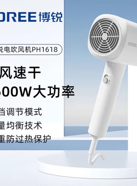 博锐1.8米柔风吹风机白金色