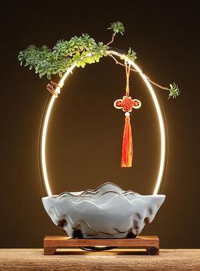 创意中国陶瓷酒柜酒庄餐厅收银0.5公斤酒瓶展示电动旋转托盘装饰