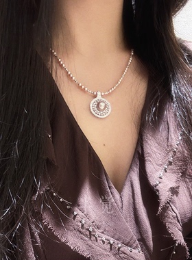 半觉草莓好运来紫调极光天然淡水珍珠吊坠S925银万能扣可拆卸