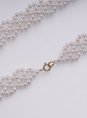 蕾丝八号极光镜面法式浪漫公主风经典复古小香风百搭淡水珍珠项链