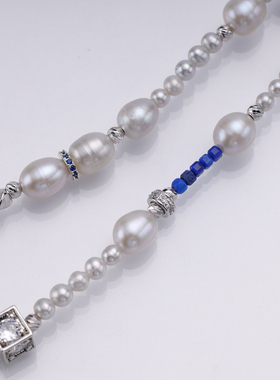 半觉特价巴洛克大牌设计感青金石闪钻重工手作个性手机链