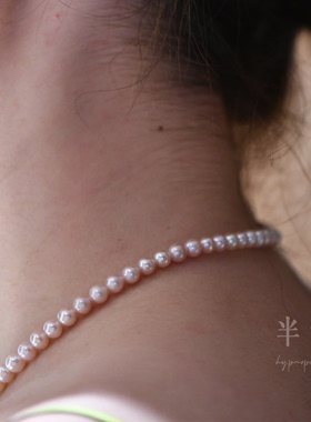 半觉草莓奶宝003号极光粉色淡水项链【暖系】简约百搭 礼物可开票