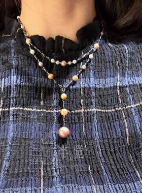 半觉巴洛克淡水珍珠项链女款小众锁骨链礼物可开票