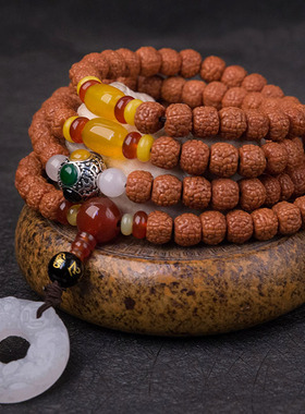 极速小金刚菩提h子108颗龙鳞纹藏式尼泊尔男女士佛珠车挂手链手串