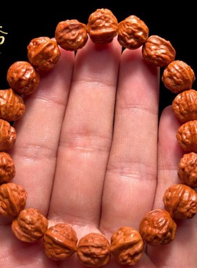 极速金蟾蛤蟆头野生文玩小核桃手串龙纹I桃核雕刻蛤蟆背京八棱手