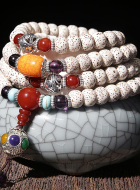 极速星月菩提手h串108颗佛珠海南正月 菩提子原籽文玩情侣手链男