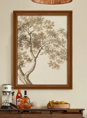 《秋实》复古南法风挂画高级感美拉德中古风客厅装饰画苹果树