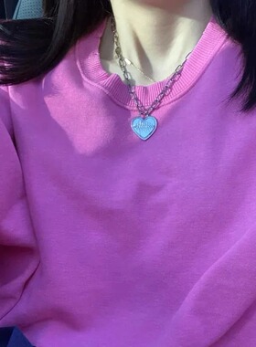 新款跳动的心链条项链女轻奢锁骨