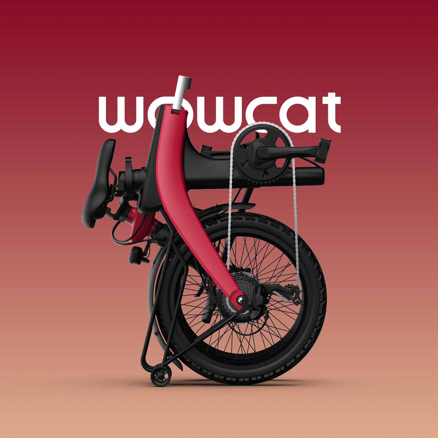 WOWCAT C1 电助力折叠自行车新型EBIKE折叠自行车便携女款公路车 - 图0