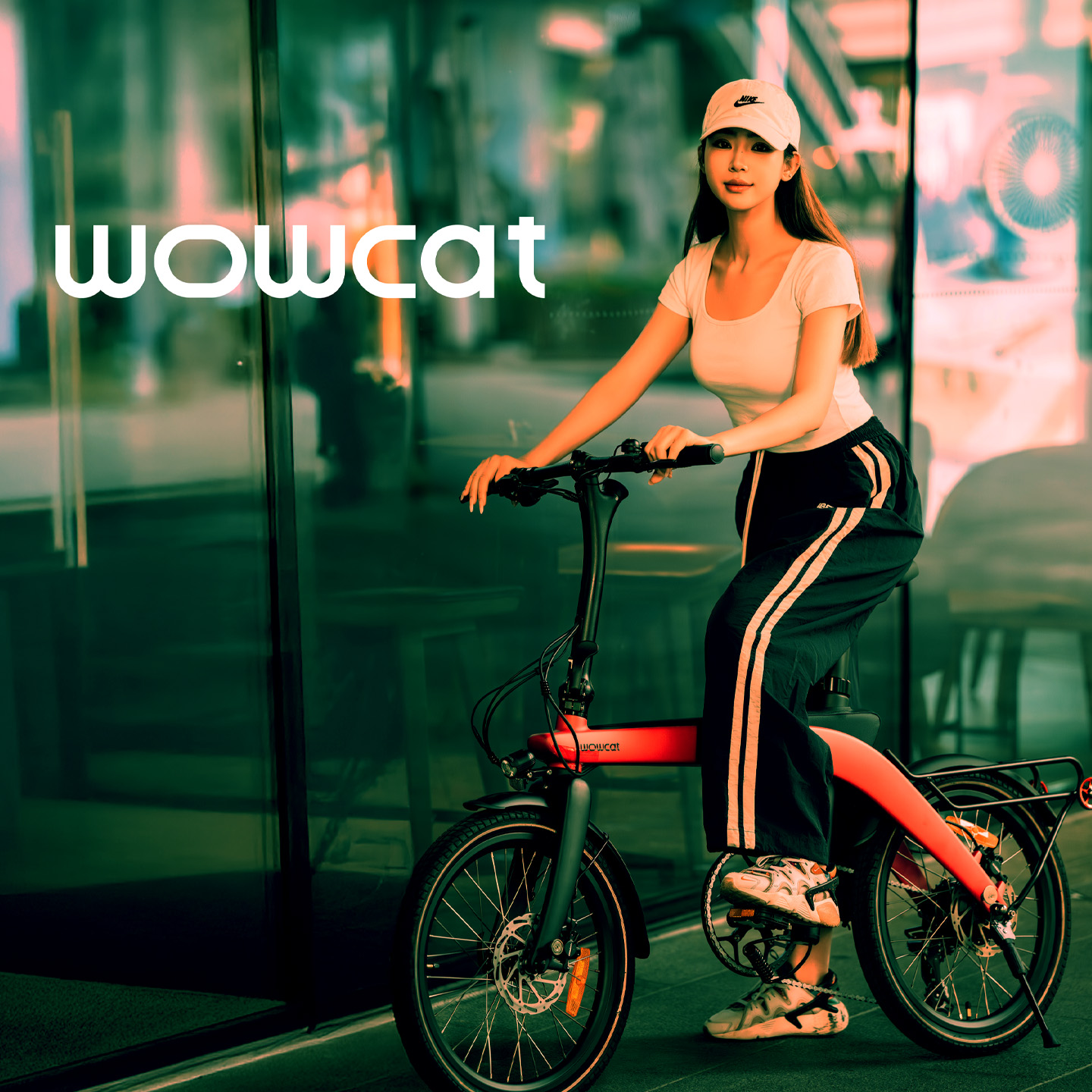 WOWCAT C1 电助力折叠自行车新型EBIKE折叠自行车便携女款公路车 - 图2