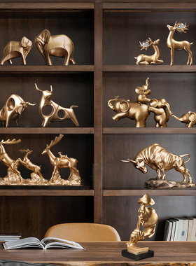 沉默是金办公室软装m饰品摆件 商务礼品老板办公桌书柜桌面装饰品