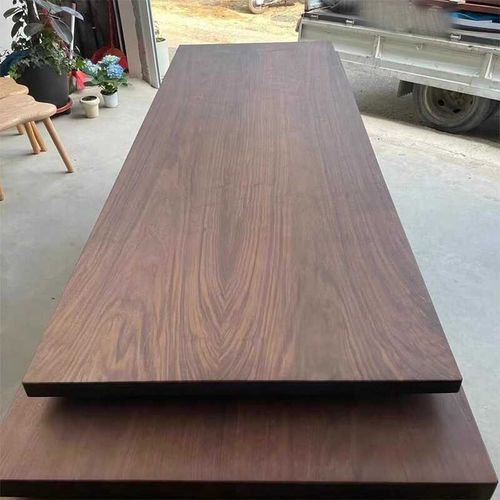 南北美黑胡桃木板桌大板茶桌餐桌书桌G升降桌白蜡面板吧台板实木 - 图0