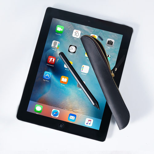 牛皮简约迷你复古笔袋苹果手写笔套苹果触控笔保护套小巧可爱笔盒 - 图0