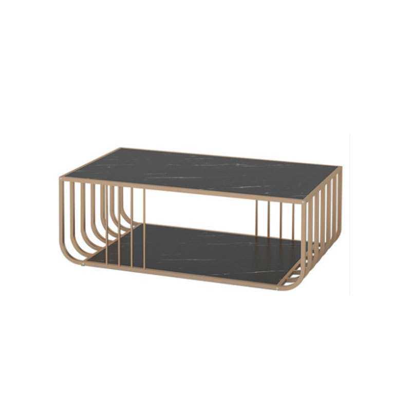 北欧双层大理石茶几 家用轻奢金色铁艺茶几桌 酒店办公室方形茶几,淘宝优惠券,粉丝福利购,淘宝优惠卷