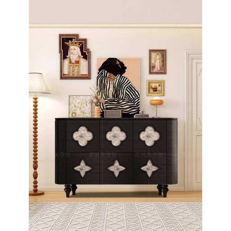 法式高级餐边柜四叶草收纳储物柜墙边柜茶水柜中古玄关柜装饰柜,淘宝优惠券,粉丝福利购,淘宝优惠卷