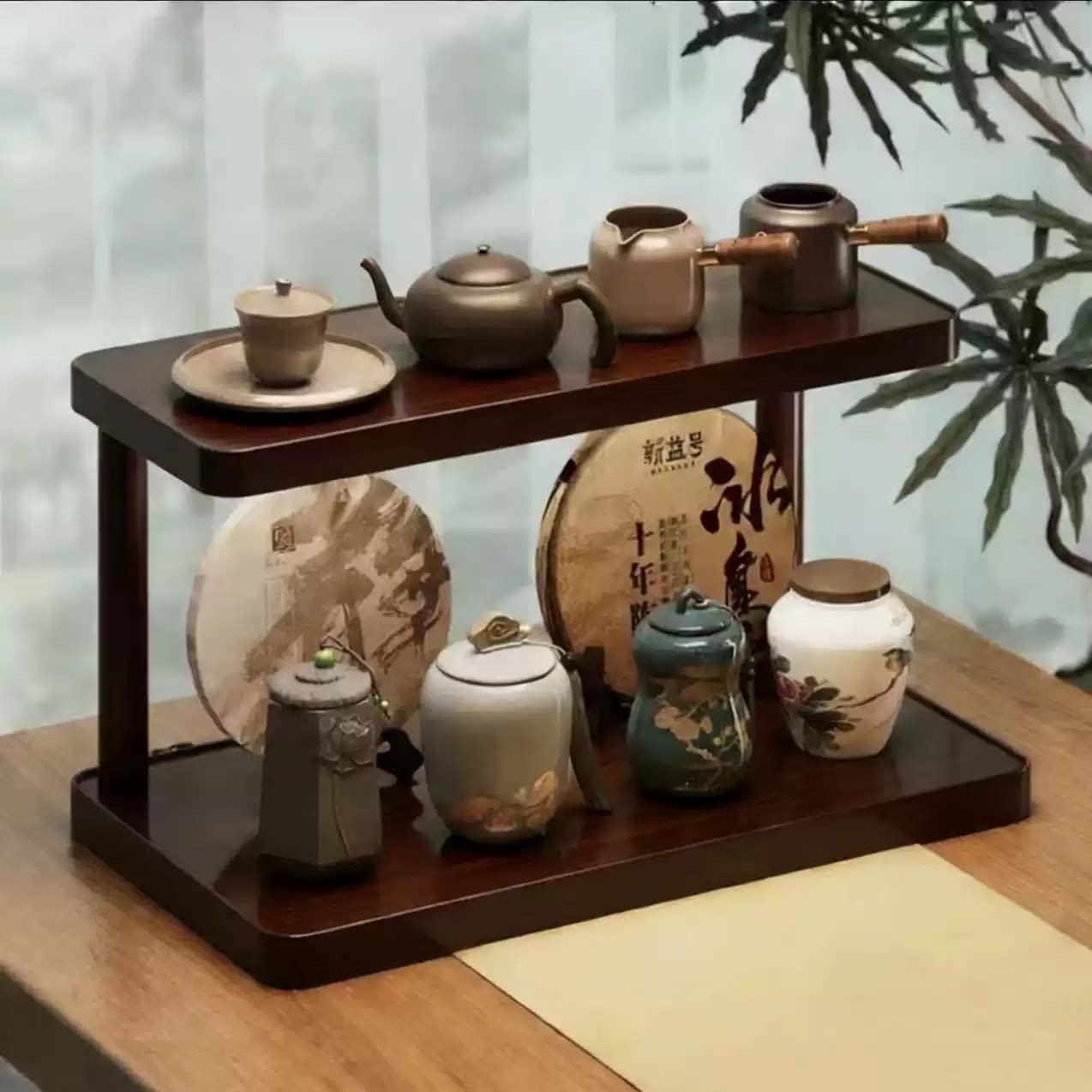 Desktop storage rack cup storage rack dining table countertop work station water cup coffee cup tea set small cup stand table