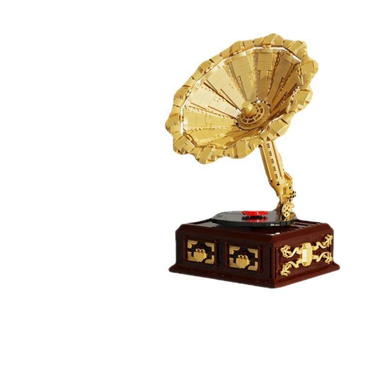 启智乐91002复古经典八音盒留声机模型儿童拼装积木小颗粒玩具,淘宝优惠券,粉丝福利购,淘宝优惠卷