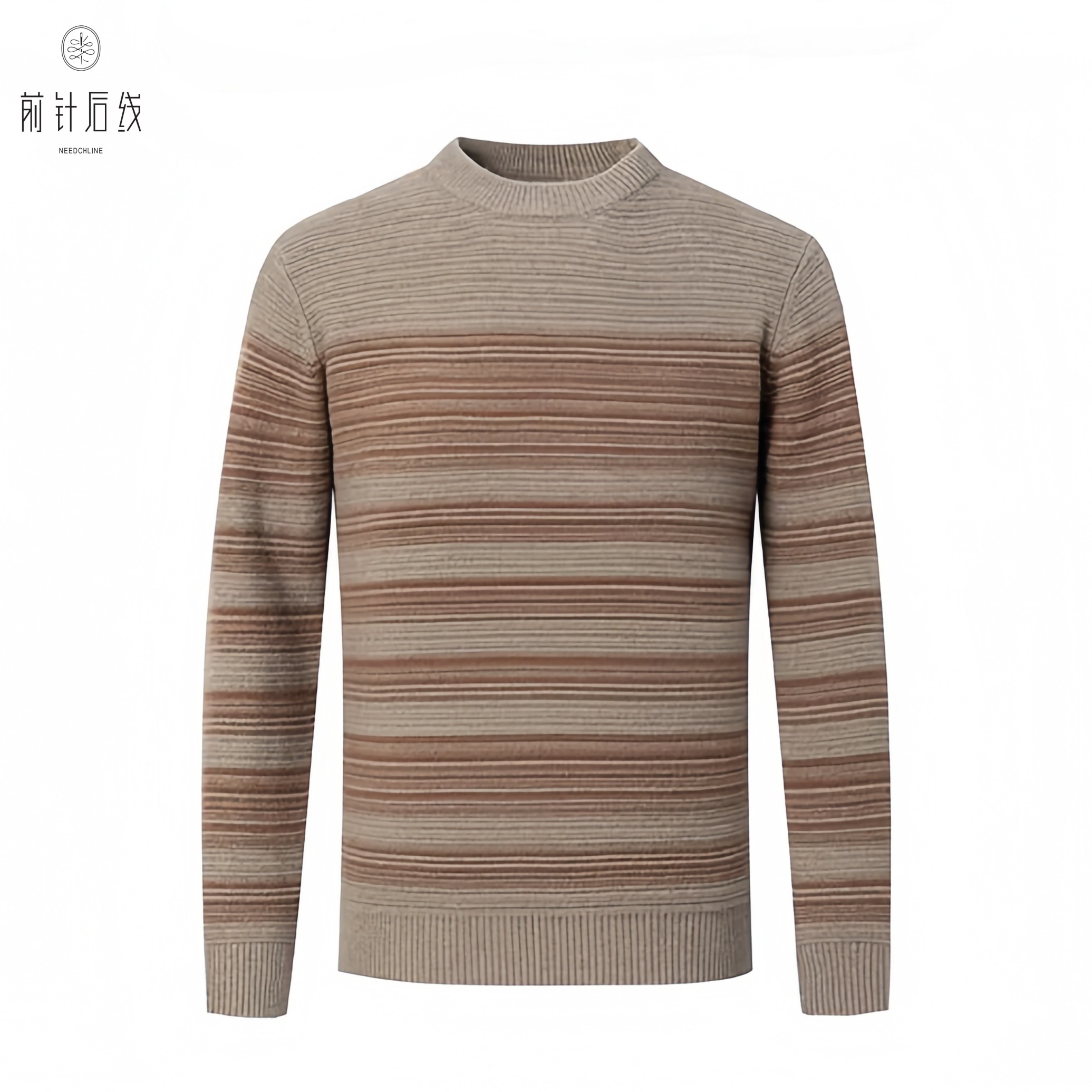 100%纯羊绒男士羊绒衫圆领长袖冬季保暖羊绒加厚商务男装条纹重磅,淘宝优惠券,粉丝福利购,淘宝优惠卷