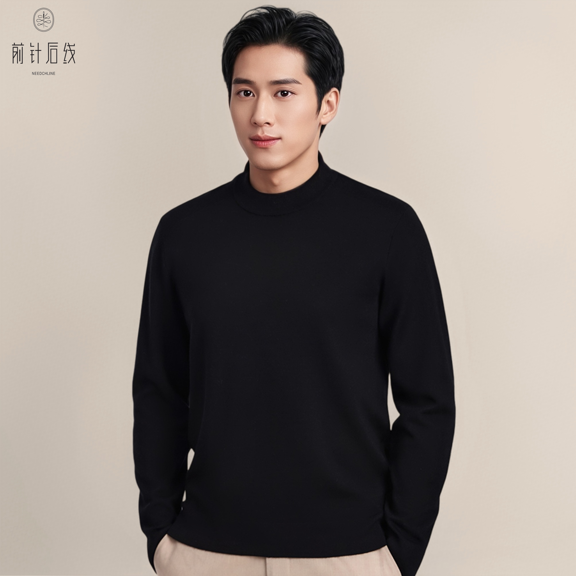 【可机洗】100%纯羊绒男士半高领秋冬厚款高品质羊绒衫男内搭保暖,淘宝优惠券,粉丝福利购,淘宝优惠卷