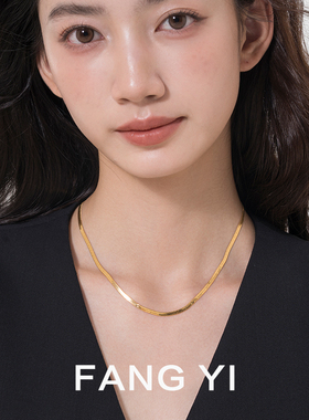 方宜FANG YI 蛇骨链项链女轻奢小众素链复古百搭锁骨链配饰毛衣链