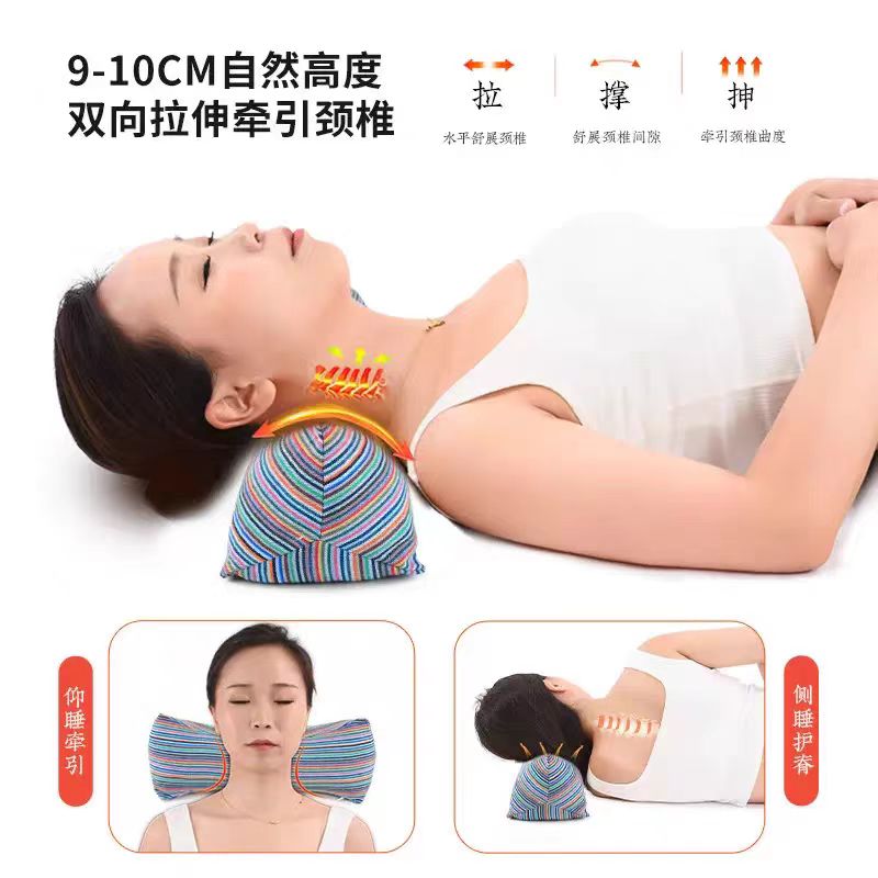 贝缇草本荞麦壳颈椎专用枕头养生枕护颈椎护颈枕三角枕头骨头枕 - 图1