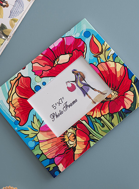 创意个性田园油画风手绘陶瓷装饰画相框浮雕家居装饰客厅玄关摆件