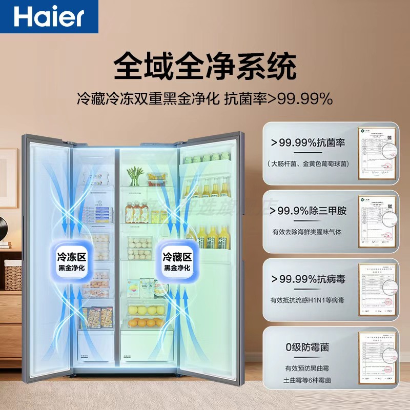 Haier 571L double door frequency conversion full area purification