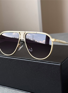 帅气男士太阳镜金属墨镜男款渐变色防晒防紫外线蛤蟆镜黑色飞行员