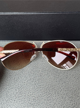 金框茶片太阳镜男女通用飞行员百搭蛤蟆镜时尚合金镜框蓝框