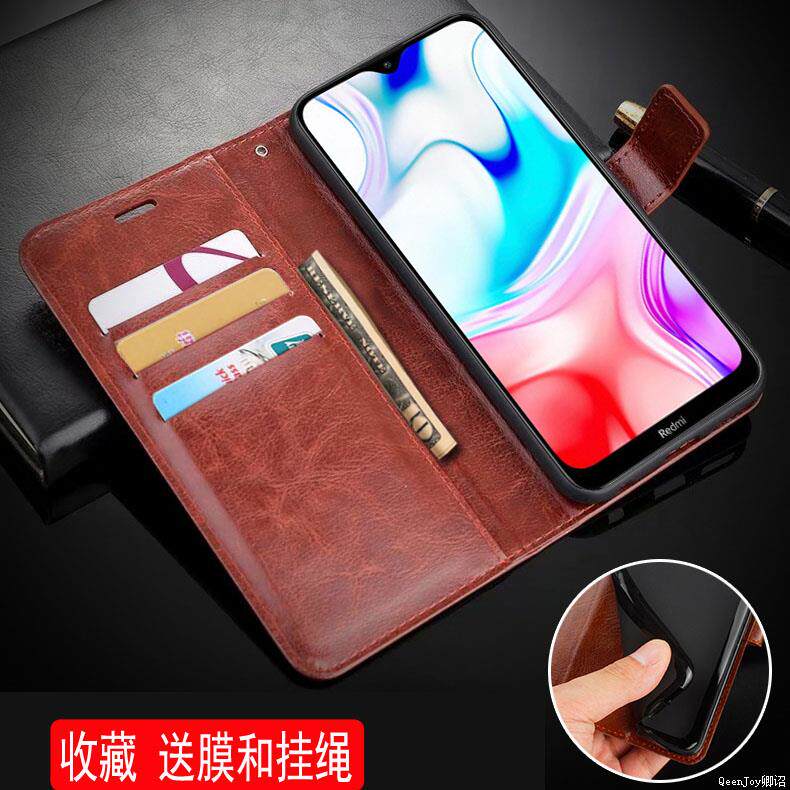 适用 小米M2004J19PI手机壳翻盖REDMI 9 PRIME保护套6.5英寸红米9PRIME外壳皮夹男士钱包款硅胶钢化膜潮女磁?