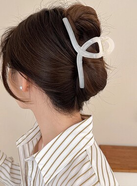 亚克力鲨鱼抓夹女简约发夹后脑勺盘发夹子头饰发量多用发饰