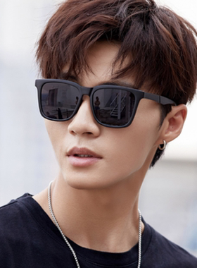 韩版墨镜男士开车专用黑色眼镜男款眼睛潮男大脸显瘦蹦迪太阳镜女