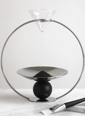 现代简约轻奢半日闲沙漏摆u件样板间电视柜玄关书房办公桌创意摆